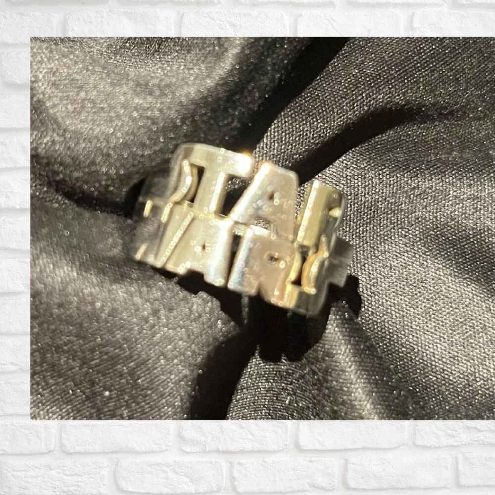 Star Wars Logo Ring Size 11 Stainless Steel Cutout Sci-Fi Movie Jewelry Gift‎
